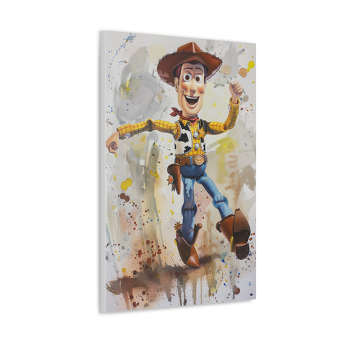 Woody Toy Story Canvas Print - Adventure Spirit Childhood Magic 18x12 1.25"