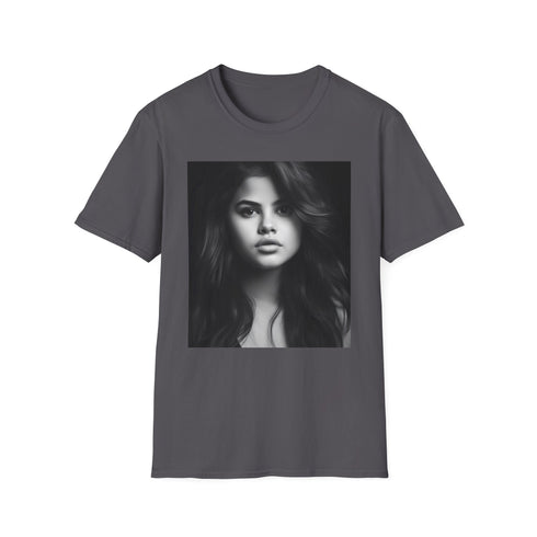 Selena Gomez T-Shirt: Charcoal Crew Neck Regular Fit Summer Pick