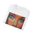 Charcoal cotton T-shirt with vibrant Barbie portrait showcasing timeless style