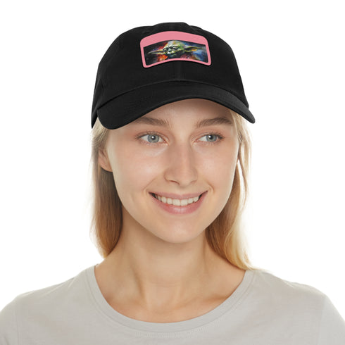 Galactic Master Neon Watercolor Cap with Light Brown Rectangle Patch