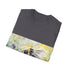 Watercolor bumblebee tee in charcoal for men and women.