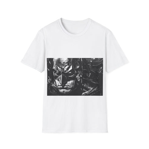 Charcoal cotton crew neck t-shirt with bold Batman Gotham design