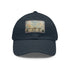 Buckingham Palace watercolor cap in white with light brown patch.