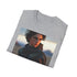 Charcoal crew neck cotton T-shirt with Dune-inspired graphic design