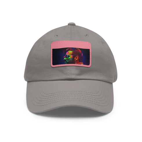 Vibrant watercolor George Michael baseball cap with neon dreams design.