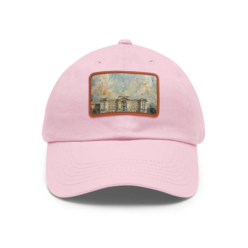 Buckingham Palace Watercolor Cap in White with Light Brown Patch