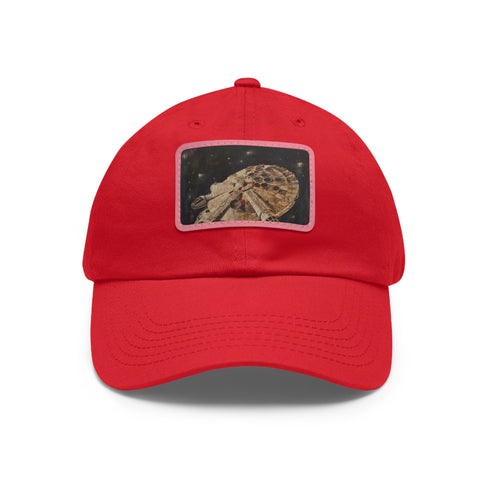 Galactic Falcon Adventure Cap in White with Light Brown Patch.