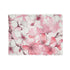 Pink & White Cherry Blossom Seamless Plush Fleece Throw Blanket - View 1 | Prints With Passion
