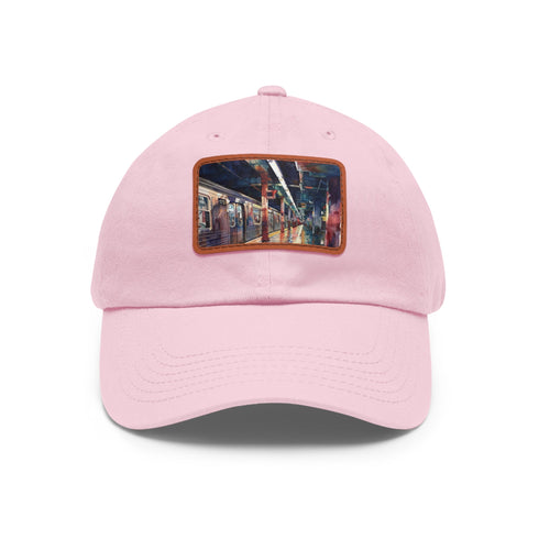 New York City Subway Sunset Watercolor Cotton Baseball Cap Unisex Hat