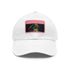 Neon Watercolor Baseball Cap, White/Light Brown Rectangle Unisex Vegan Hat