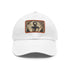 White cotton hat with anchor and rope design for nautical style.