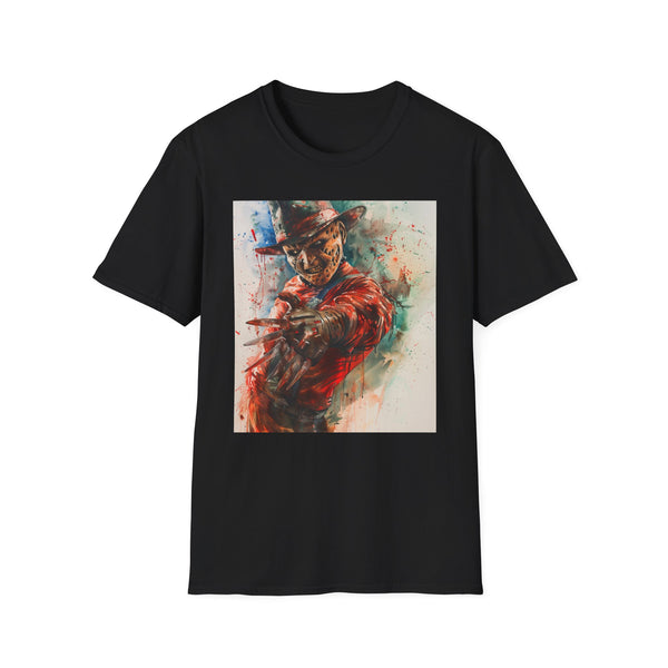 Charcoal Freddy Krueger T-shirt with iconic visage and crew neck design