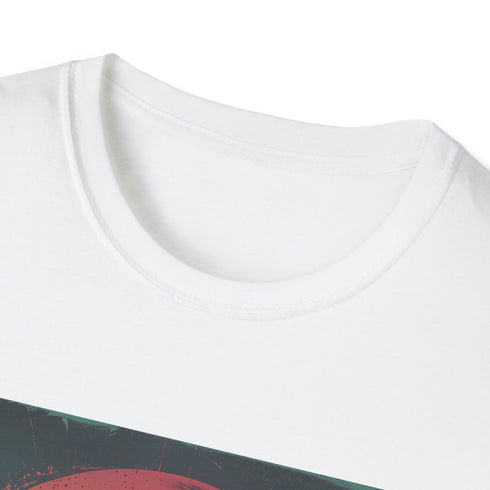 Charcoal palm tree sunset t-shirt perfect for summer escapades.