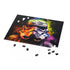 Vibrant neon watercolor Storm Trooper puzzle, 120 pcs, perfect for Star Wars fans.