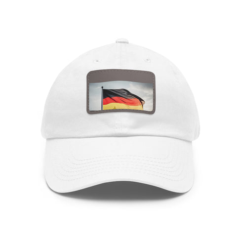 German Pride Flag Cap white light brown patch rectangle hat unisex cotton vegan.