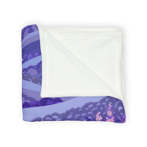Provence Botanical Lavender Seamless Pattern Plush Fleece Throw Blanket – Prints With Passion (View 5)