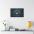 Glowing Eye in Pyramid with Circuit Lines Stretched Canvas Wall Art