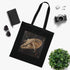 Black cotton tote bag with Millennium Falcon design.
