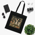 Enchanted Forest Tote Bag - Woodland Creatures Cotton Black Tote