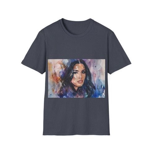 Kim Kardashian Watercolor Wonder Charcoal Tee - Men's/ Women's Cotton Shirt