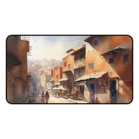 Vibrant Marrakesh Inspired Desk Mat for Exotic Workspace Decor