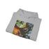 Swimming baby turtles navy hoodie, regular fit, unisex, high-quality fabric.