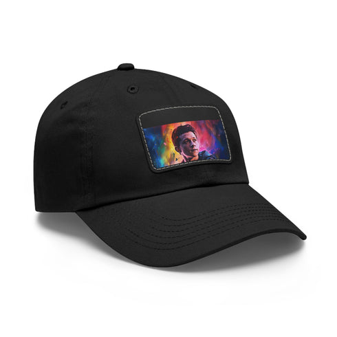 Neon watercolor baseball cap with Tom Holland-inspired design, unisex, vegan.