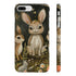 Whimsical Woodland Slim Glossy Phone Case with Forest Friends design.