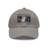French Pride Flag Baseball Cap in White with Light Brown Rectangle Patch