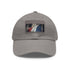 French pride flag baseball cap with light brown rectangle patch.