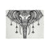 Majestic Mandala Elephant Blanket: Intricate mandala pattern on majestic blanket.