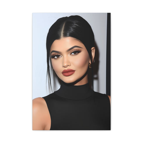 Canvas print featuring Kylie Jenner in a modern, iconic design.