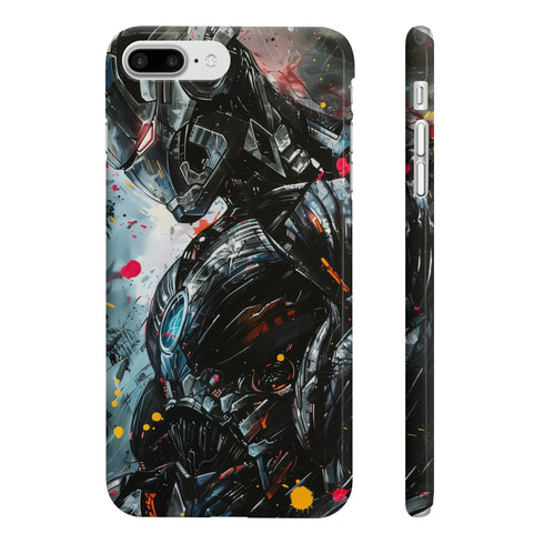 Age of AI Phone Case - Sleek and ominous design symbolizing artificial intelligence and unchecked ambition, perfect for tech enthusiasts. Explore the intersection of technology and power with this thought-provoking accessory.