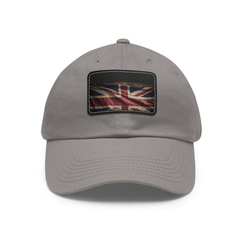 British Pride Union Jack cap - White/Light Brown rectangle hat, cotton, unisex
