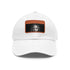 Jennifer Lawrence Signature Cap in White with Light Brown Patch