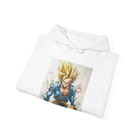 Navy Super Saiyan Fury Hoodie - Men's Regular Fit Dragon Ball Z Sweatshirt