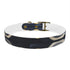 Stylish black onyx patterned dog collar for medium-sized pets.