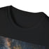 Cotton charcoal t-shirt featuring vibrant Milky Way night sky painting