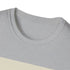 Minimalist sunrise mountain range graphic charcoal t-shirt in small size.