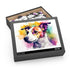 Adorable Jack Russell Terrier jigsaw puzzle with vibrant colors.