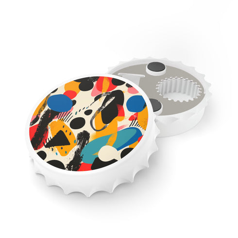 Modern white abstract bottle opener for home & kitchen use.