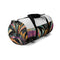 Abstract art deco duffel bag with vibrant, unique geometric patterns.