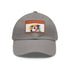 Adorable Jack Russell baseball cap, white with light brown patch.