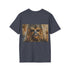 Charcoal Chewbacca watercolor t-shirt with vibrant DTG print textured crew neck
