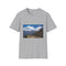 Cotton crew neck t-shirt in charcoal, regular fit, DTG design.