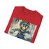 Green Thunder charcoal T-shirt with crew neck and playful Luigi design