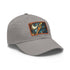 Fractal Fusion Baseball Cap in White with Light Brown Patch