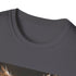 Charcoal steampunk owl t-shirt with intricate gears design in soft cotton