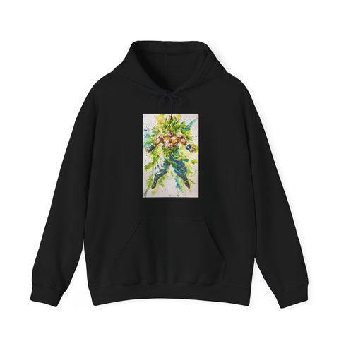 Epic Broly Hoodie featuring legendary Dragon Ball design for fans
