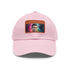 Vibrant Cristiano Ronaldo neon watercolor hat with light brown patch.